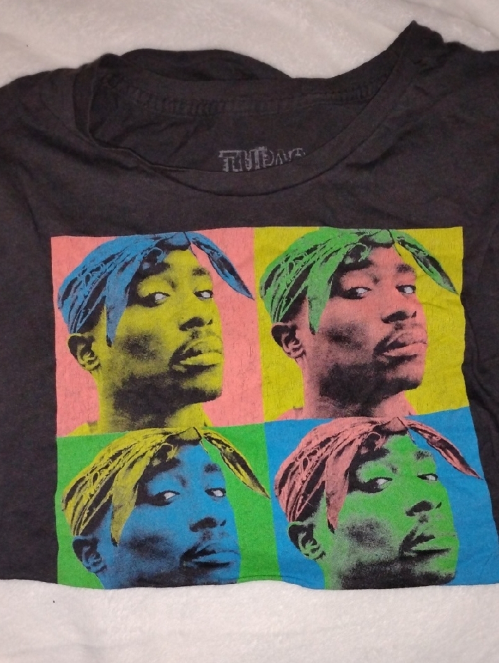Black Graphic Tupac Pop Art Tee
